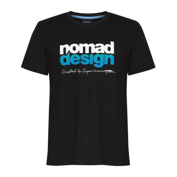 Nomad Short Sleeve Shirts Mens|Flies<Design T/S Logo Aqua Fade Black
