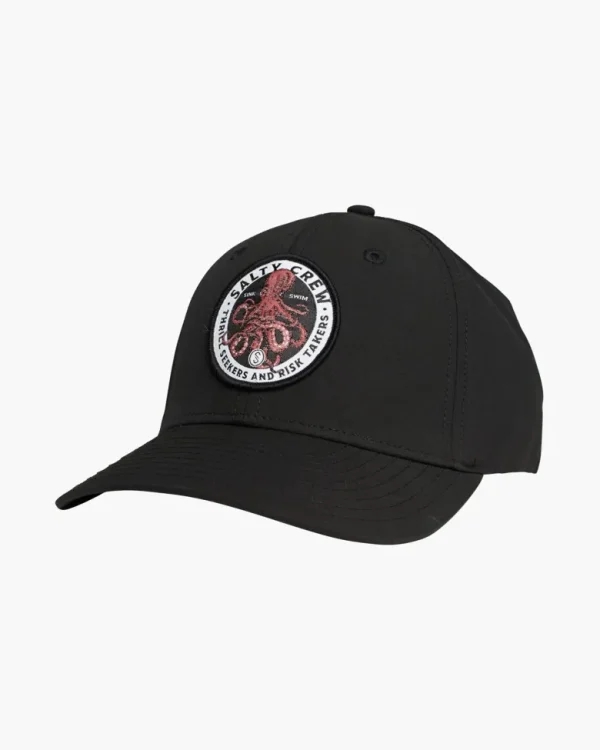 Salty Crew Hats And Headwear|Flies<Deep Reach Elastic 6 Panel Hat Black