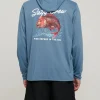 Salty Crew Long Sleeve Shirts Mens|Flies<Snapper Hood Sunshirt Dark Slate