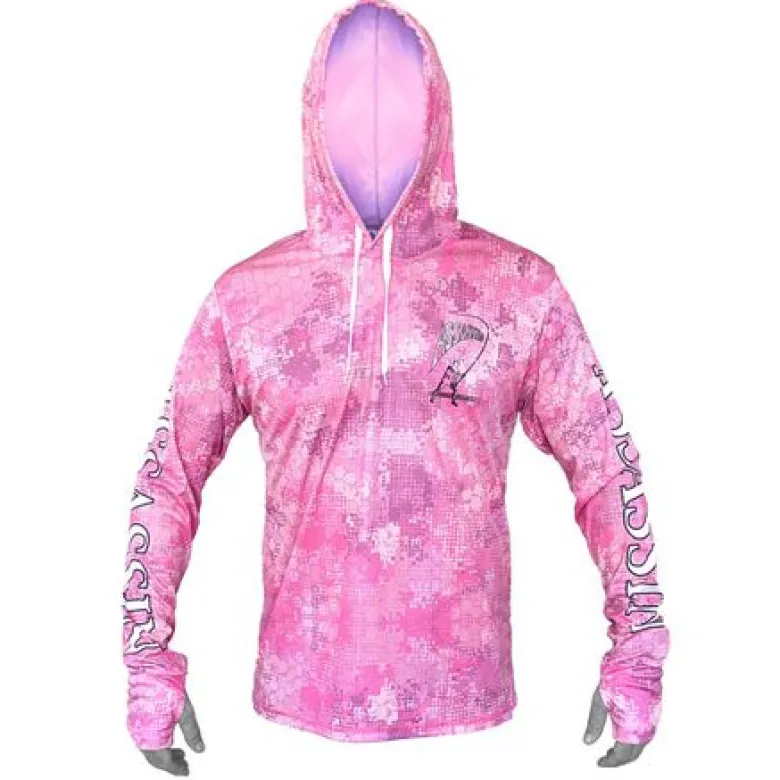 Assassin Long Sleeve Shirts Womens|Long Sleeve Shirts Mens<Hooded Sunshirt Hex Pink Camo