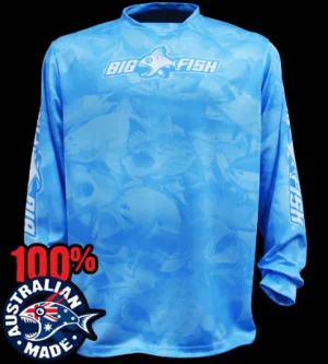 Bigfish Long Sleeve Shirts Mens|Flies<Aus CAMO LIGHT BLUE Long Sleeve