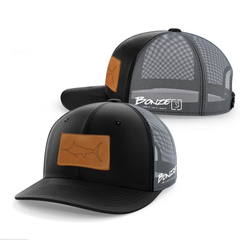 Bonze Hats And Headwear|Flies<2025 Marlin Patch Trucker Cap Black