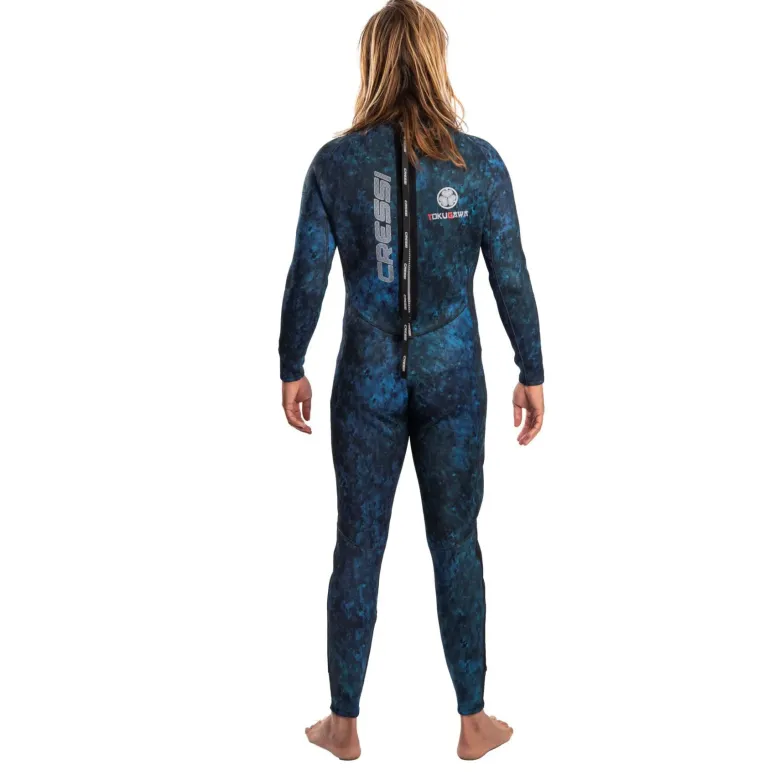 Cressi Dive Wetsuits|Flies<Tokugawa 3mm 1 Piece Wetsuit Camo Blue