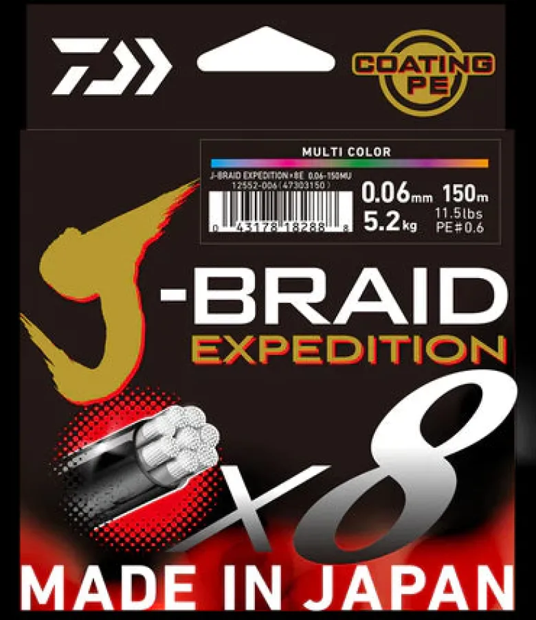 Daiwa Flies|Fishing Lines<J Braid Expedition X8 300m Multi