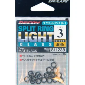 Decoy Solid And Split Rings|Flies<Split Ring Light Class Black