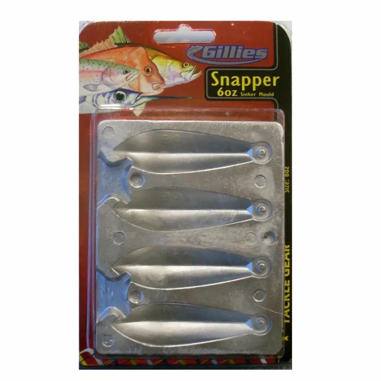 Gillies Sinker Moulds|Flies<Snapper Sinker Mould 6oz