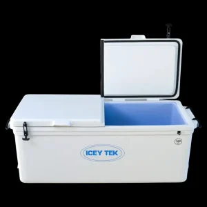 Icey Tek Fishing Catch Storage|Flies<160L White Split Lid Cooler