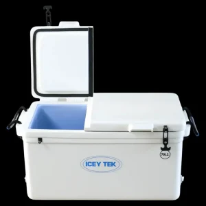 Icey Tek Fishing Catch Storage|Flies<70L White Split Lid Cooler