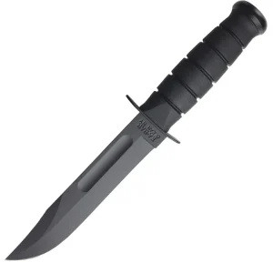 Ka-bar Hunting Knives|Flies<KB2221 Mark 1 Kraton Handle Knife with Black Leather Sheath Straight Edge