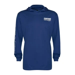 Nomad Long Sleeve Shirts Mens|Flies<Design Hooded Tech Shirt Wayfarer Marine