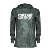 Nomad Long Sleeve Shirts Mens|Flies<Design Hooded Tech Shirt Camo Khaki