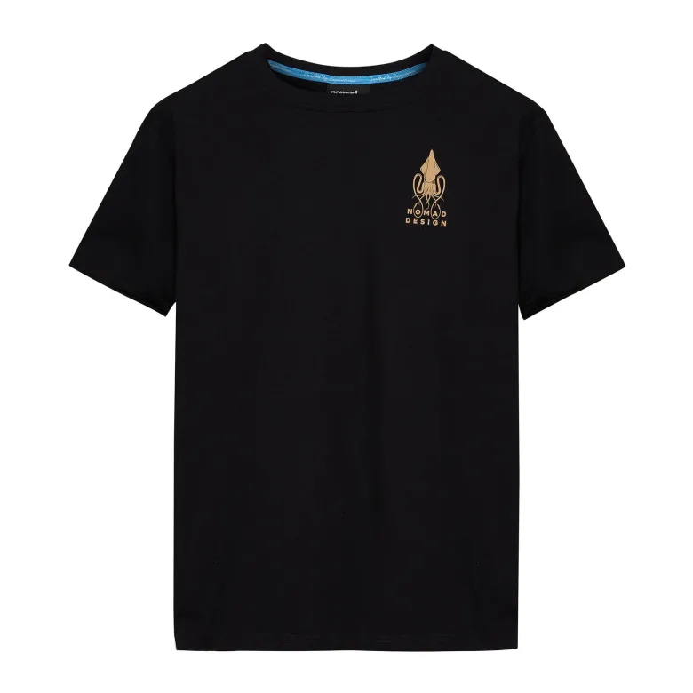 Nomad Short Sleeve Shirts Mens|Flies<Design T-Shirt Squidtrex Black