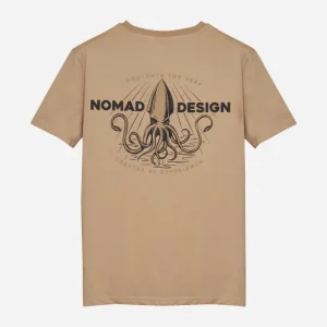 Nomad Short Sleeve Shirts Mens|Flies<Design T-Shirt Squidtrex Tan
