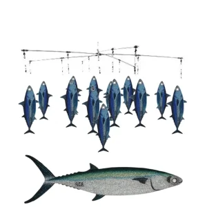 TackleWest Teasers|Teasers<OTS 24in Titanium Collapsible Dredge Bar Scad Flaps