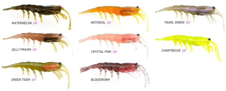 TackleWest Soft Plastic Lures|Flies<Pro Lure Clone Prawn 62mm