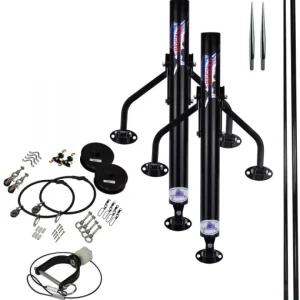 Reelax Boat Outriggers|Flies<Reef Black Ed 550 Outrigger 5.5m 3K Carbon Poles Kit