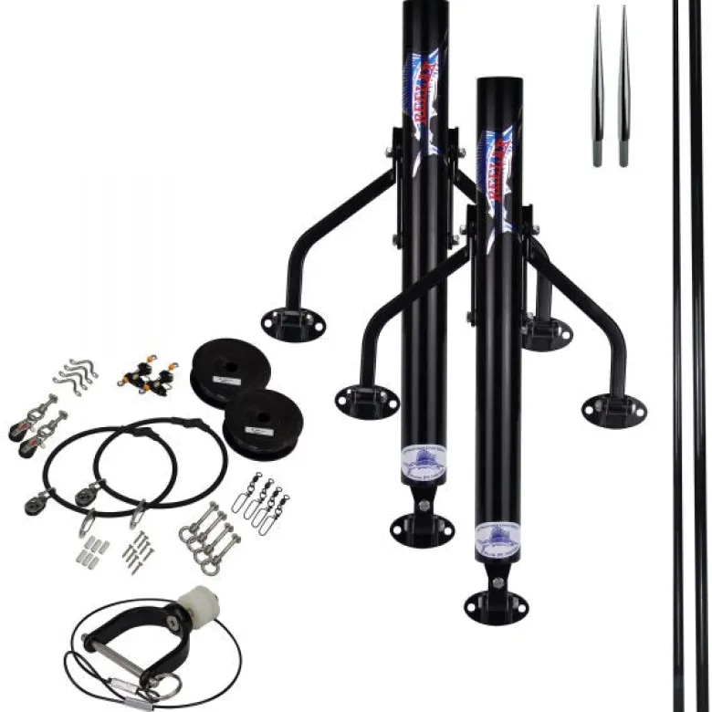 Reelax Boat Outriggers|Flies<Reef Black Ed 550 Outrigger 5.5m 3K Carbon Poles Kit