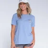 Salty Crew Short Sleeve Shirts Womens|Flies<Ahi Mount Boyfriend Tee Wmns Marine Blue