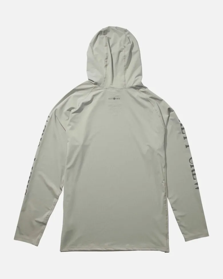 Salty Crew Long Sleeve Shirts Mens|Flies<Alpha Flag Perforated HD W/Mask Gray