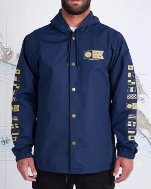 Salty Crew Jackets And Jumpers|Flies<Alpha Snap Jacket Navy