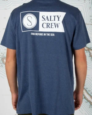 Salty Crew Fishing Apparel|Flies<Alpha SS Tee Navy