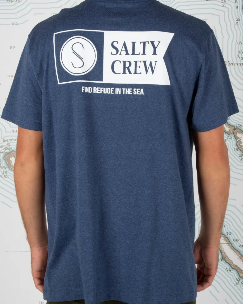Salty Crew Fishing Apparel|Flies<Alpha SS Tee Navy