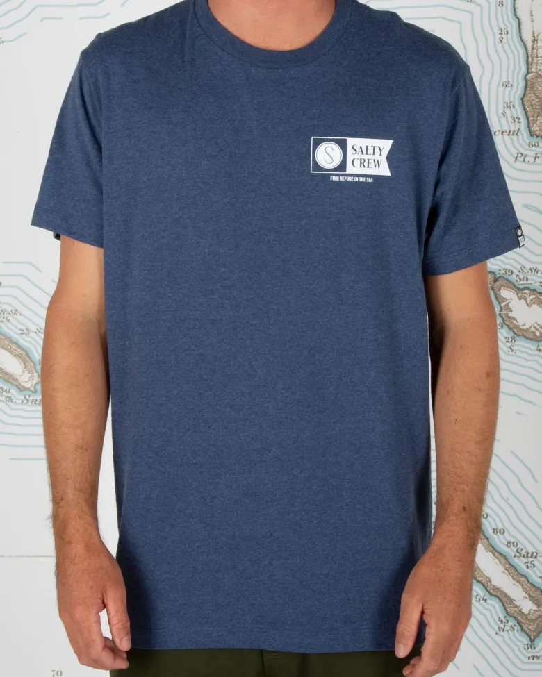 Salty Crew Fishing Apparel|Flies<Alpha SS Tee Navy