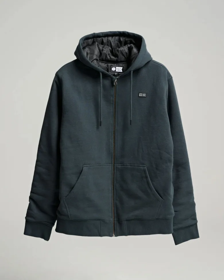 Salty Crew Jackets And Jumpers|Flies<Anchor Quilted Zip Fleece Coal Black