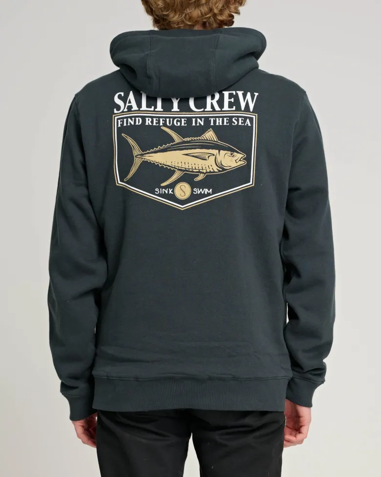 Salty Crew Jackets And Jumpers|Flies<Angler Sherpa Zip Hoodie Coal Black