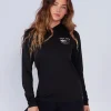 Salty Crew Long Sleeve Shirts Womens|Long Sleeve Shirts Mens<Big Blue Hooded Sunshirt Wmns Black
