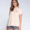 Salty Crew Short Sleeve Shirts Womens|Flies<Bruce Boyfriend SS Tee Wmns Apricot