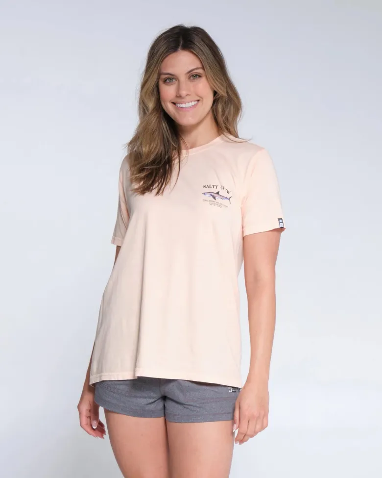 Salty Crew Short Sleeve Shirts Womens|Flies<Bruce Boyfriend SS Tee Wmns Apricot