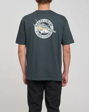 Salty Crew Short Sleeve Shirts Mens|Flies<Chaser Premium SS Tee Coal