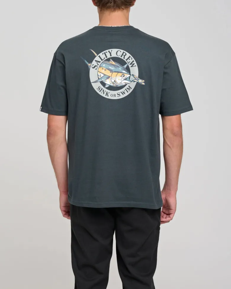 Salty Crew Short Sleeve Shirts Mens|Flies<Chaser Premium SS Tee Coal