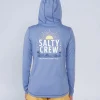 Salty Crew Long Sleeve Shirts Womens|Long Sleeve Shirts Mens<Cruisin Hooded Sunshirt Blue Dusk