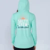 Salty Crew Long Sleeve Shirts Womens|Long Sleeve Shirts Mens<Cruisin Hooded Sunshirt Sea Foam