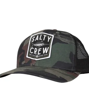Salty Crew Fishing Apparel|Flies<Fishery Retro Trucker Hat Salty Camo