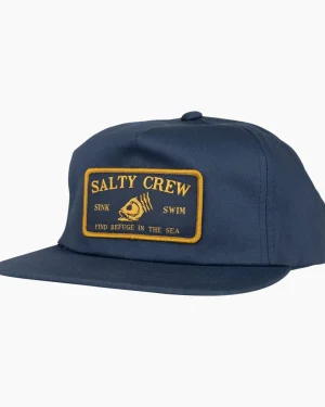 Salty Crew Fishing Apparel|Flies<Fishhead 5 Panel Hat Navy