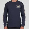 Salty Crew Long Sleeve Shirts Mens|Flies<Frequent Flyer Prem LS Tee Navy Heather
