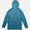 Salty Crew Long Sleeve Shirts Mens|Flies<Mariner Hood Tech Tee Azul Blue
