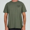 Salty Crew Short Sleeve Shirts Mens|Flies<Market SS Tee Forest Heather
