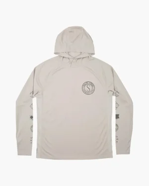 Salty Crew Long Sleeve Shirts Mens|Flies<Palomar Perforated Hood Grey