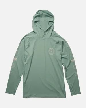 Salty Crew Long Sleeve Shirts Mens|Flies<Palomar Perforated Hood Mackerel