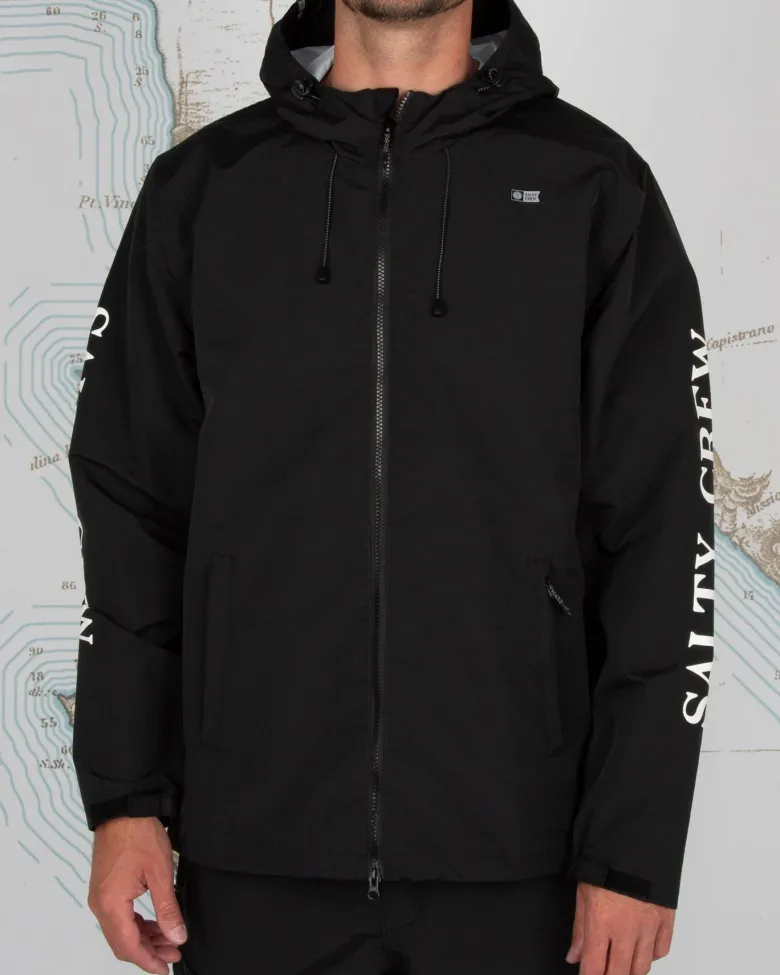 Salty Crew Jackets And Jumpers|Flies<PINNACLE JACKET BLACK