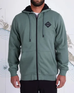 Salty Crew Jackets And Jumpers|Flies<Shelter Sherpa Fleece Fatigue Green