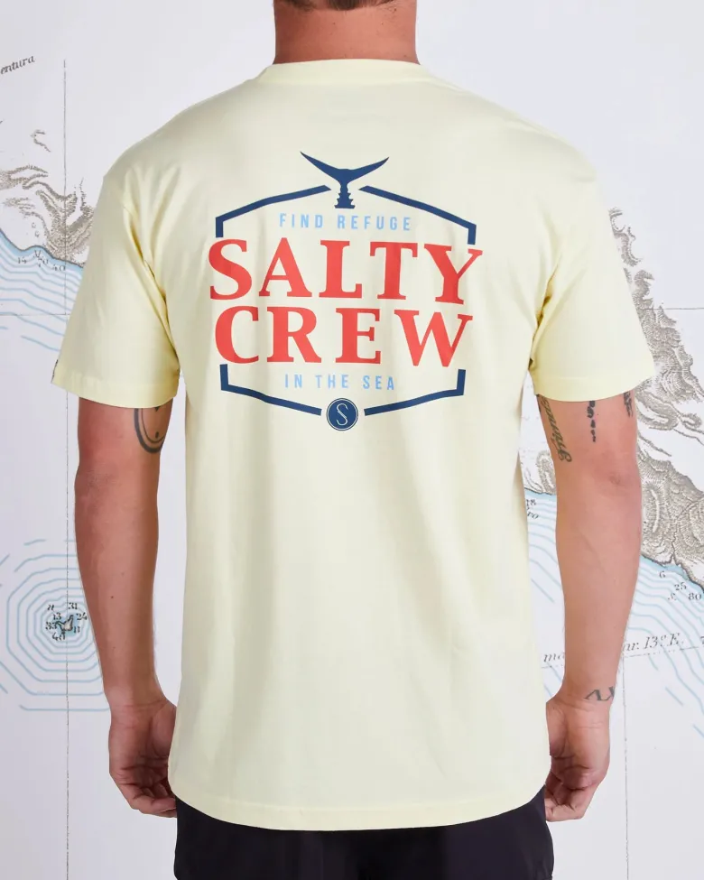 Salty Crew Short Sleeve Shirts Mens|Flies<Skipjack Premium SS Tee Banana