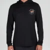 Salty Crew Long Sleeve Shirts Mens|Flies<Snap Attack Hooded Sunshirt Black