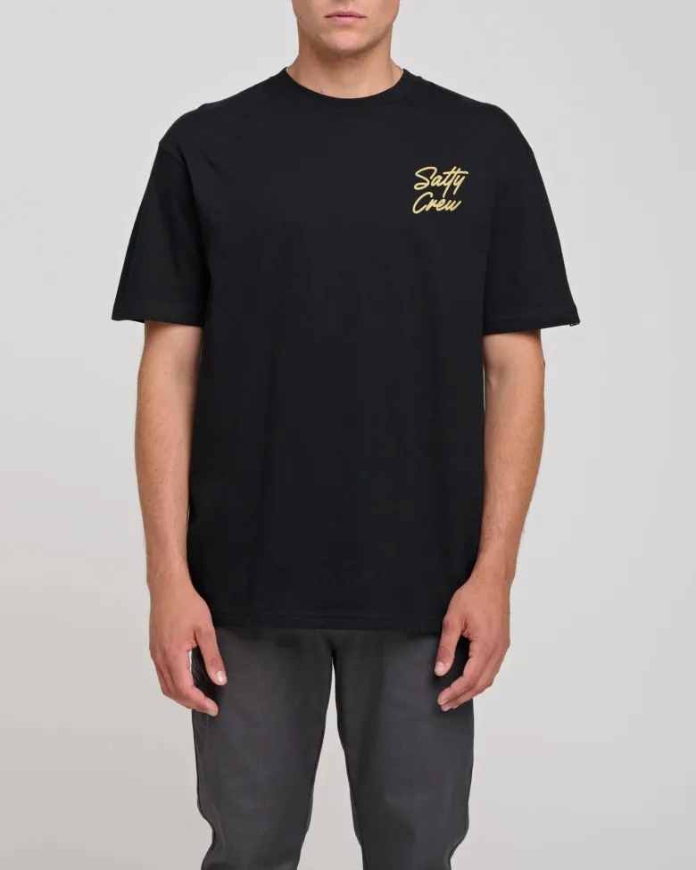 Salty Crew Short Sleeve Shirts Mens|Flies<Snapper Premium SS Tee Black