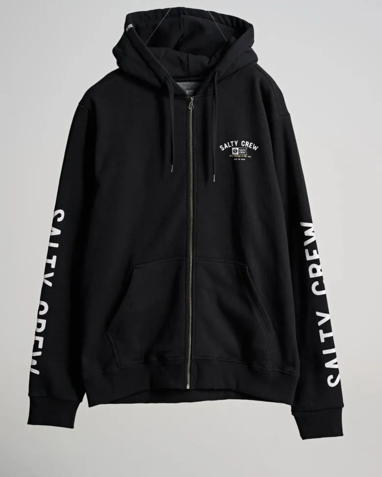 Salty Crew Jackets And Jumpers|Flies<Surf Club Zip Hoodie Black