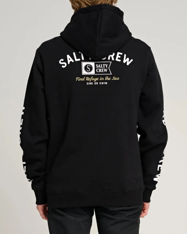 Salty Crew Jackets And Jumpers|Flies<Surf Club Zip Hoodie Black